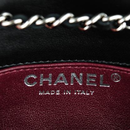Chanel Lambskin Quilted Double Mini Flap Crossbody Black 6 of 7