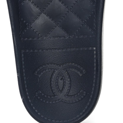 Chanel Rubber CC Flat Slide Sandals 36 Pink Red 8 of 9