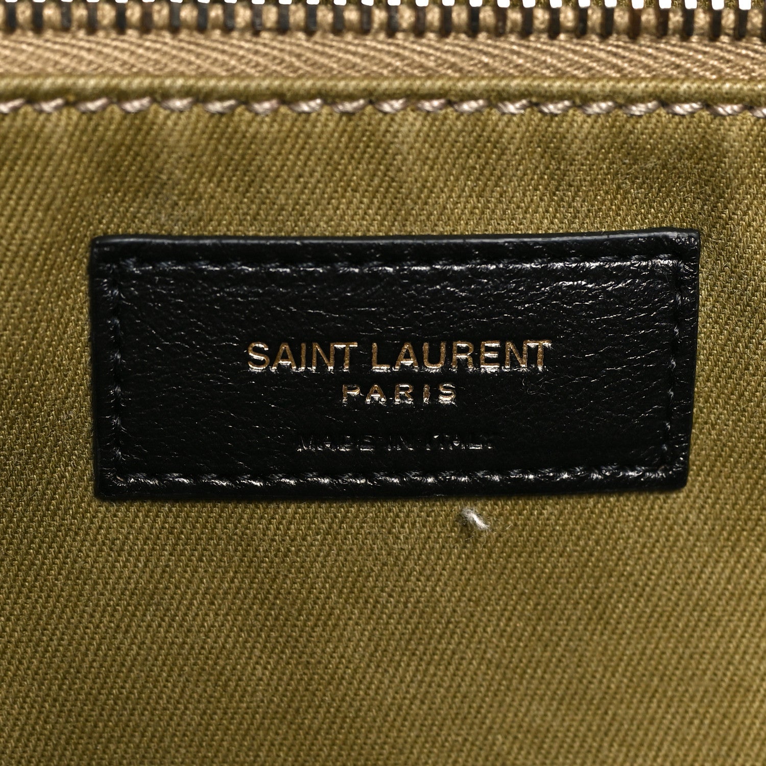 Saint Laurent Canvas Rive Gauche Maxi Tote Fir Green 6 of 10