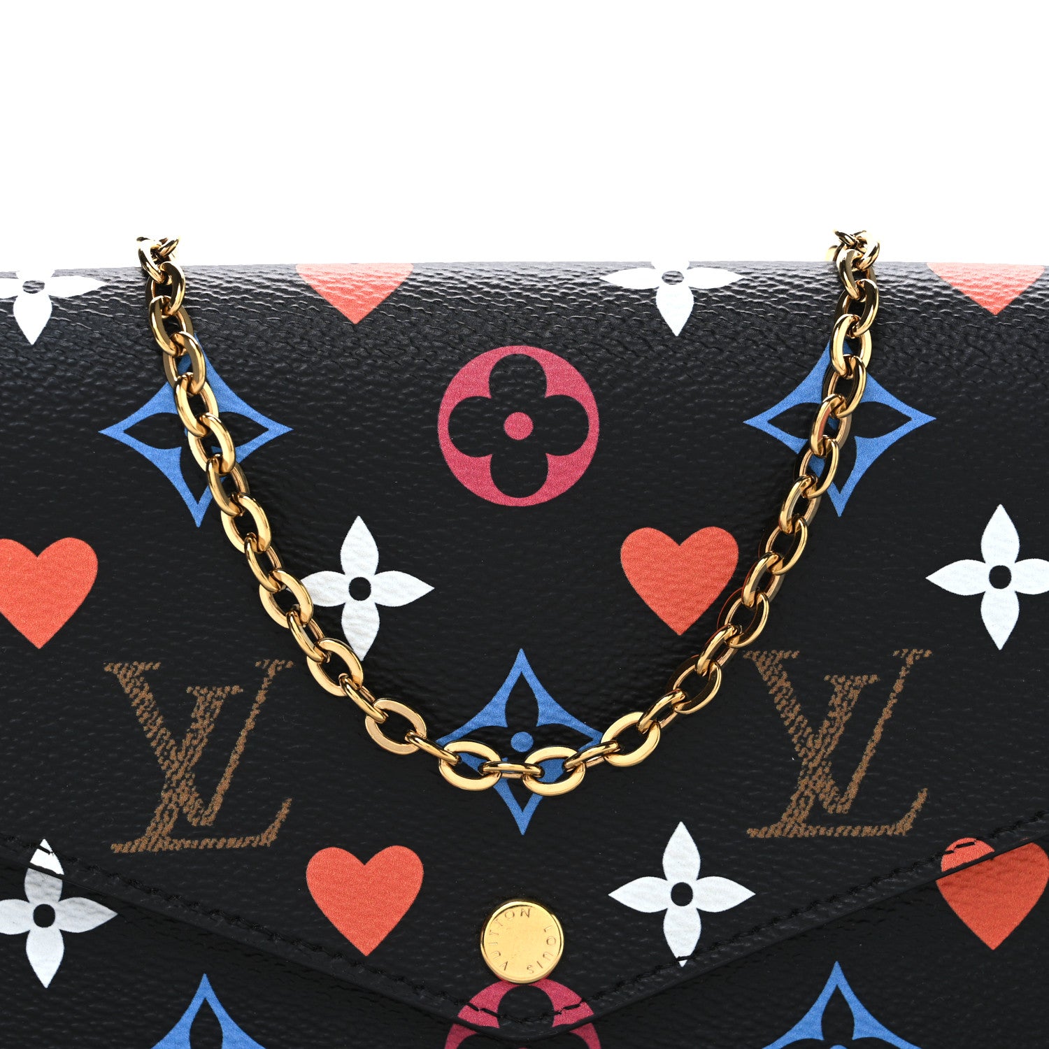 Louis Vuitton Game On Felicie Chain Wallet Black 7 of 9
