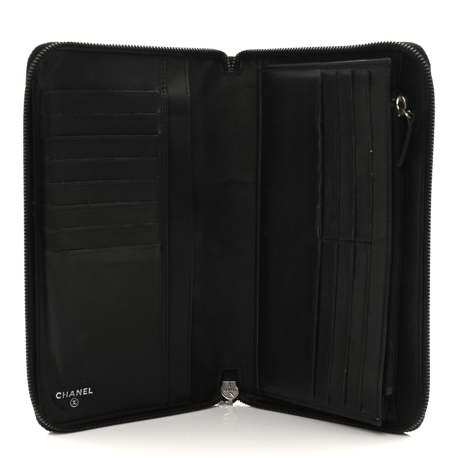 Chanel Caviar Large Timeless CC Zip Around Organizer Wallet Black 5 of 11