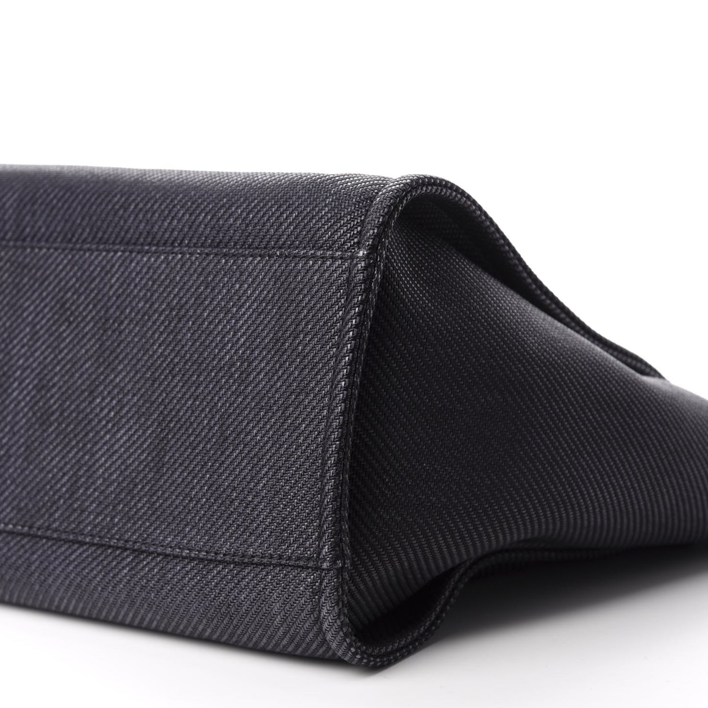 Mixed Fibers Calfskin Medium Deauville Tote Black