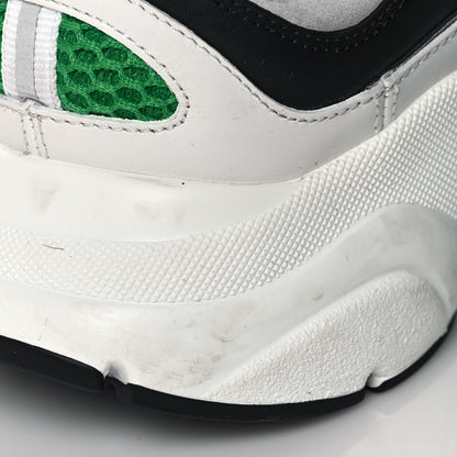 Christian Dior Technical Mesh Calfskin Mens B22 Sneakers 44 White Black Green 13 of 15