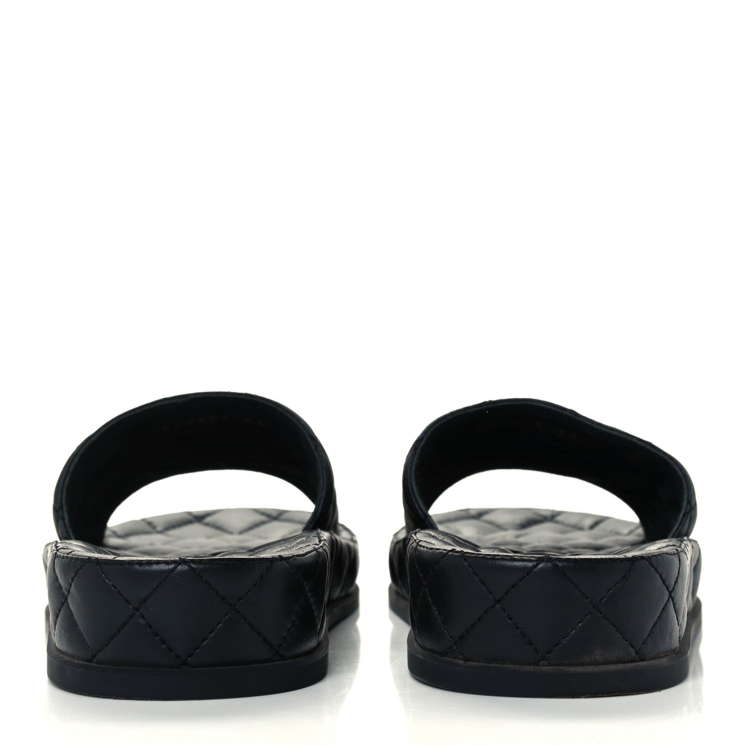 Chanel Lambskin Quilted CC Mules Sandals 39 Black 6 of 10
