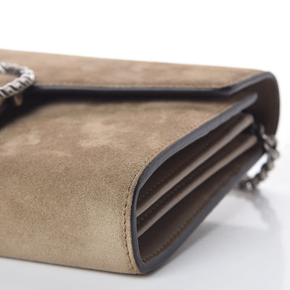 Gucci Suede Mini Dionysus Chain Wallet Taupe 9 of 10