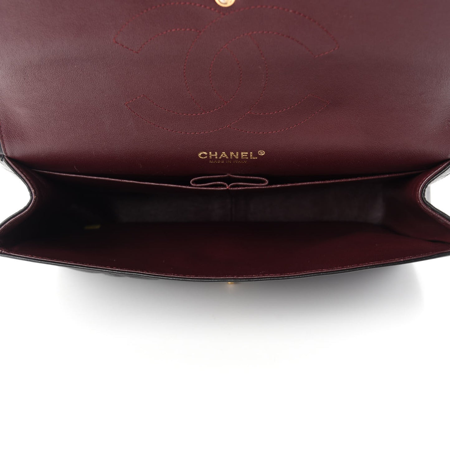 Lambskin Quilted Jumbo Double Flap Black
