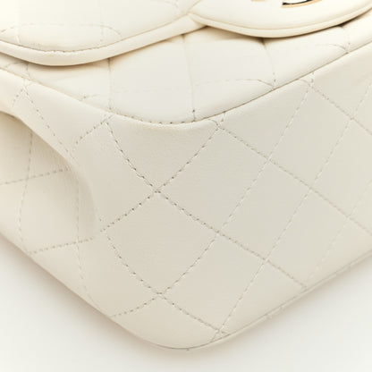 Chanel Lambskin Quilted Enamel Mini Pearl Crush Flap White 9 of 11
