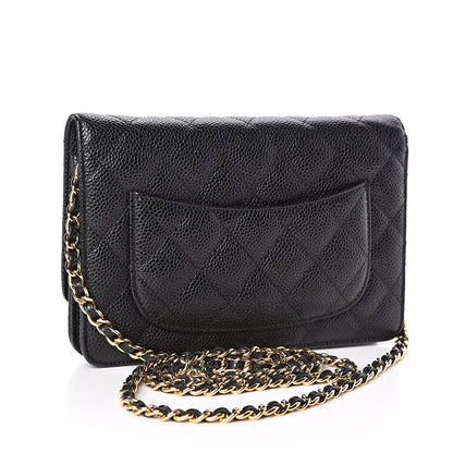 Chanel Caviar Quilted Wallet On Chain WOC Black 3 of 12