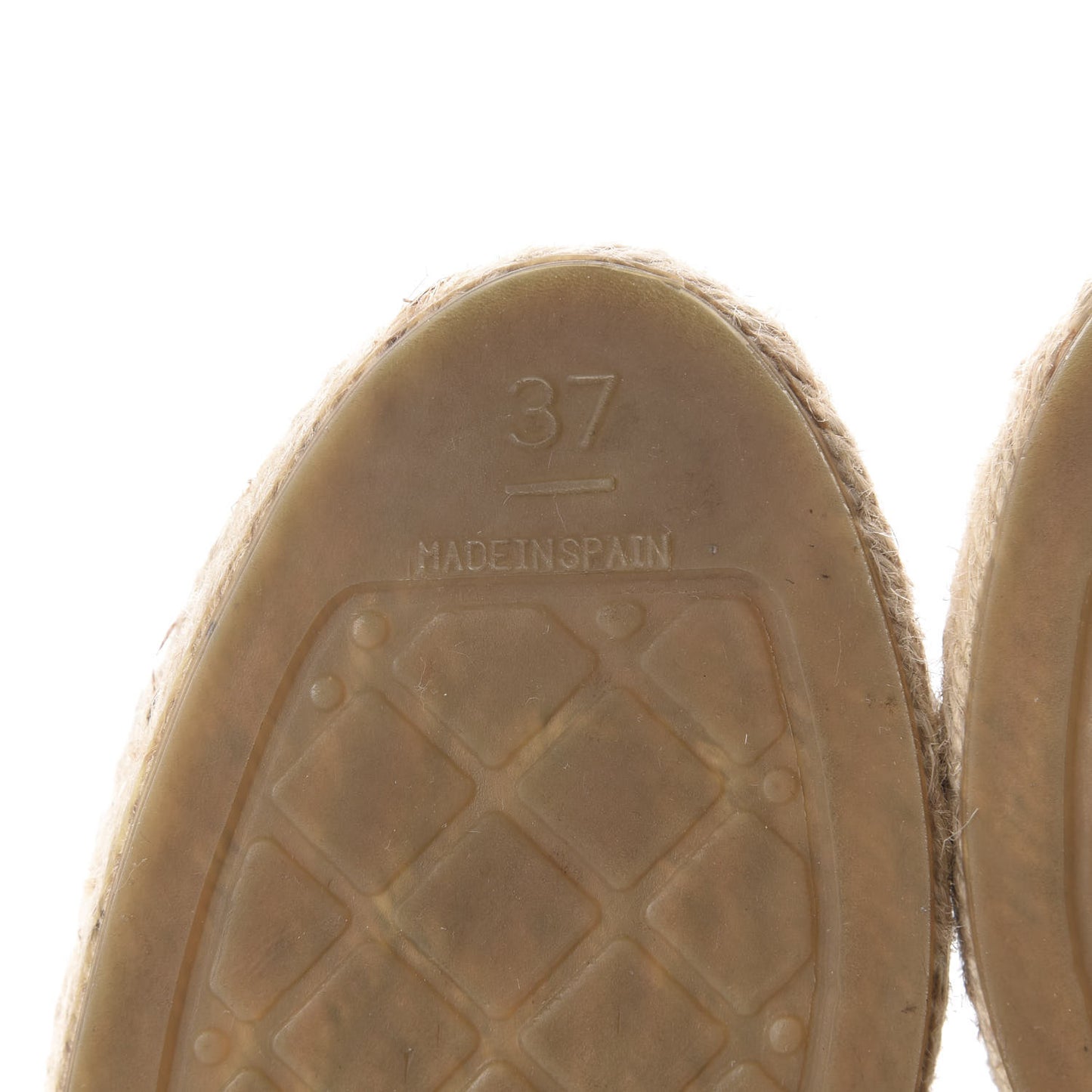 Lambskin CC Espadrilles 37 Beige Black