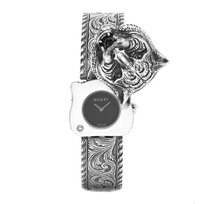 Gucci Stainless Steel Black Mother of Pearl 22mm Le Marche Des Merveilles Secret Quartz Watch 1 of 6