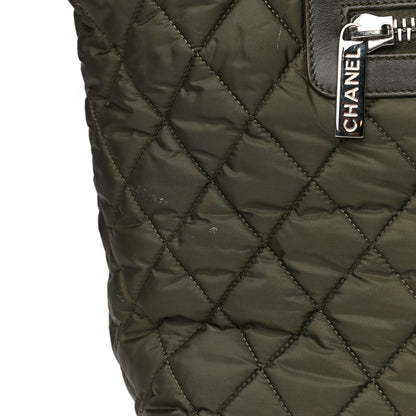 Chanel Nylon Quilted Medium Coco Cocoon Tote Khaki 24 of 24