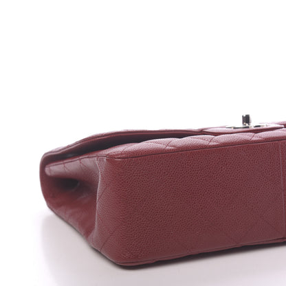 Chanel Caviar Quilted Jumbo Single Flap Red 8 of 12