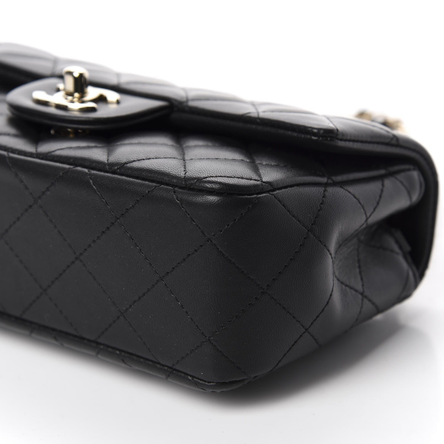 Chanel Lambskin Quilted Mini Rectangular Flap Black 7 of 11