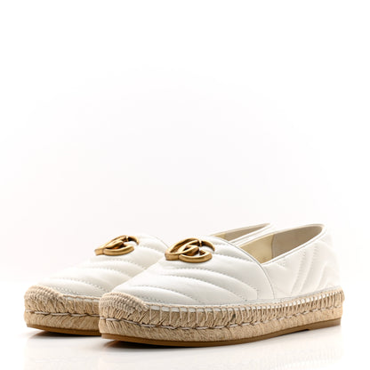 Gucci Nappa Matelasse GG Marmont Espadrilles 37 Great White 3 of 11