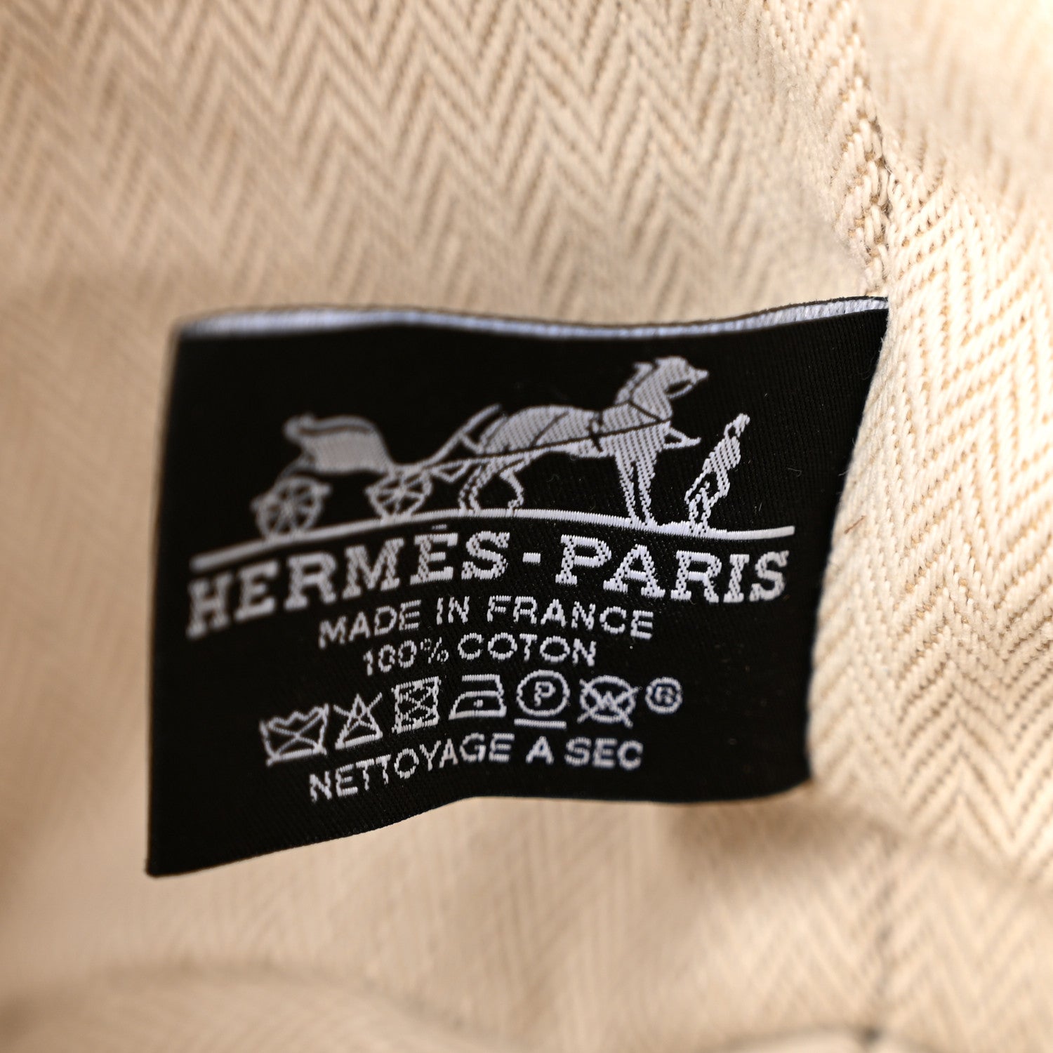 Hermes Canvas Large Bride-A-Brac Pouch Natural 6 of 7