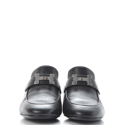 Hermes Goatskin Paradis Mules 35 Black 2 of 11