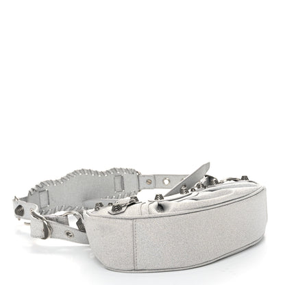 Balenciaga Sparkling Fabric Le Cagole Shoulder Bag XS Silver 5 of 11