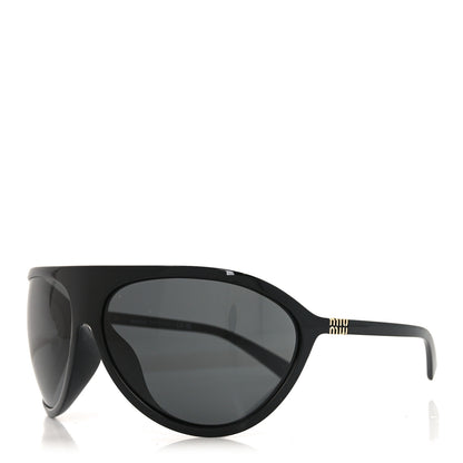 Miu Miu Acetate Shield Sunglasses SMU A01 Black 1 of 6