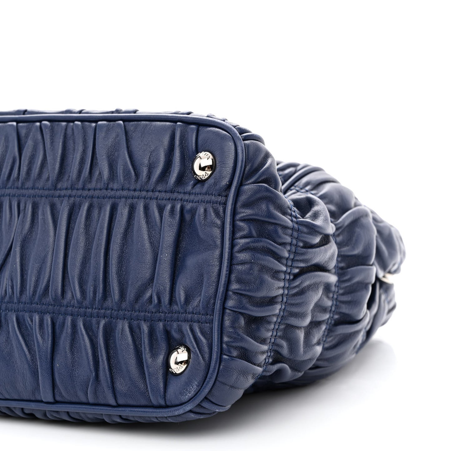 Nappa Gaufre Double Zip Tote Bluette