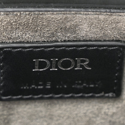 Christian Dior Patent Oblique Embossed Saddle Boxy Bag Black 6 of 10