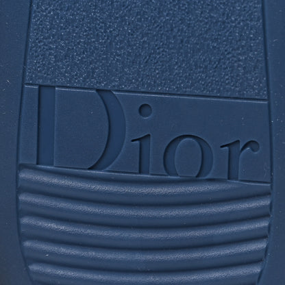 Christian Dior Technical Canvas Oblique Mens B23 High Top Sneakers 39 White Blue 6 of 6