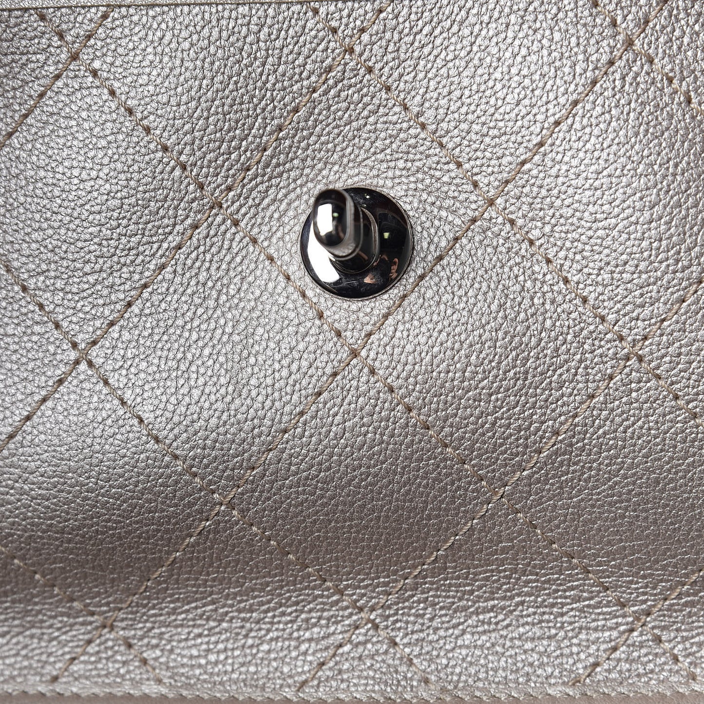 Metallic Calfskin Quilted Jungle Stroll Messenger Bag Gold