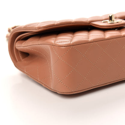 Chanel Lambskin Quilted Medium Double Flap Brown 6 of 10