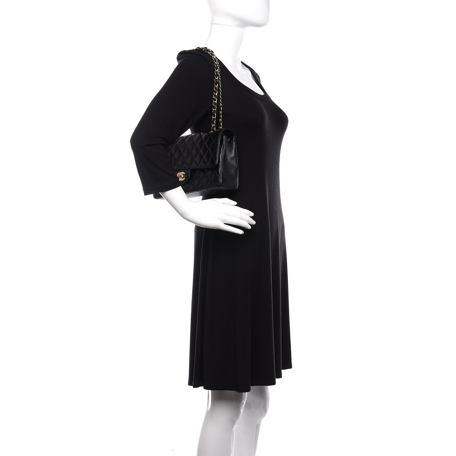 Chanel Caviar Quilted Medium Double Flap Black 3 of 11