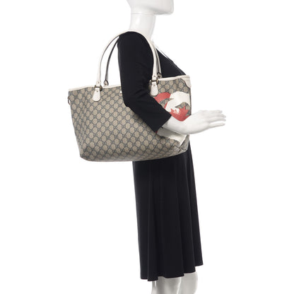 Gucci GG Plus Monogram Medium Canada Flag Unicef Tote Red 2 of 11