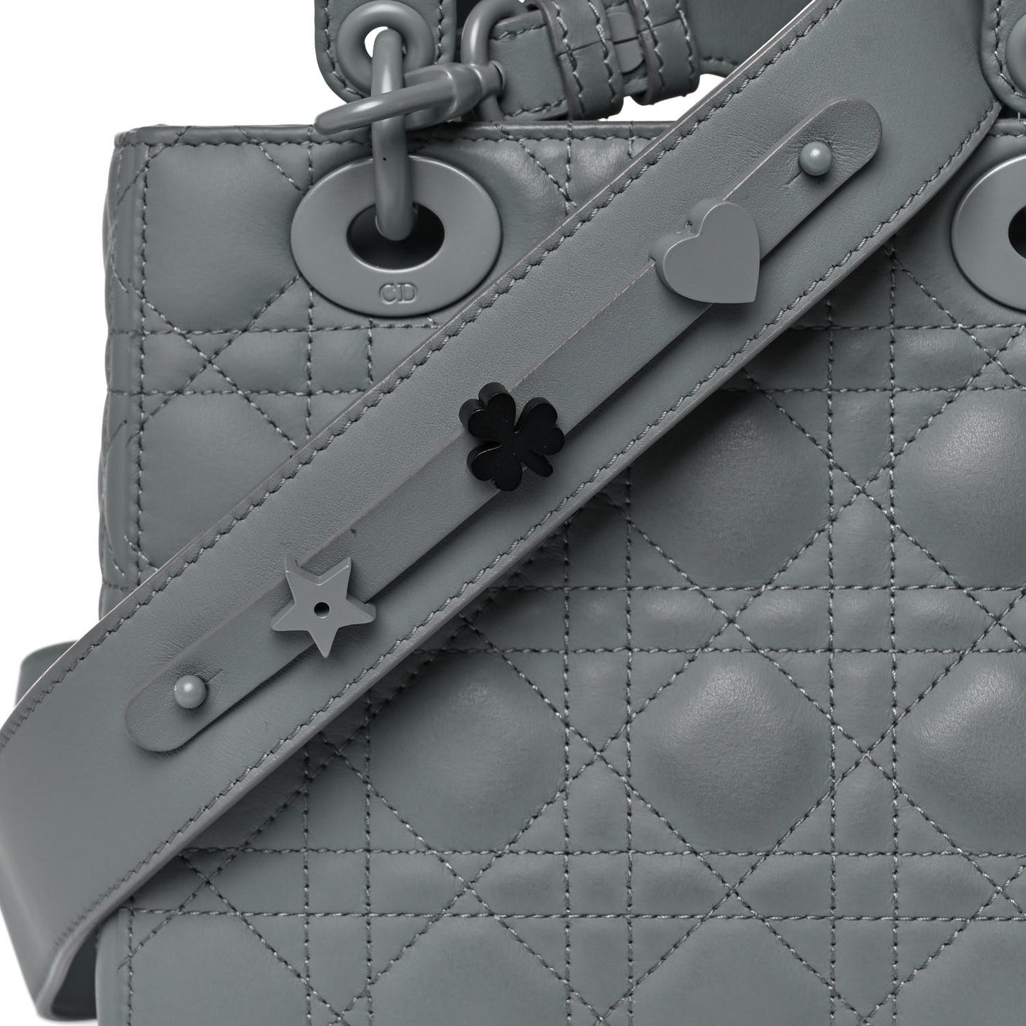 Ultra Matte Calfskin Cannage Small My ABCDior Lady Dior Grey Stone