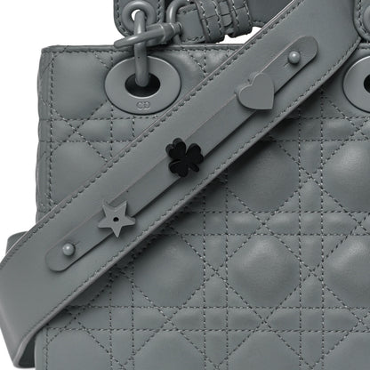 Christian Dior Ultra Matte Calfskin Cannage Small My ABCDior Lady Dior Grey Stone 9 of 16