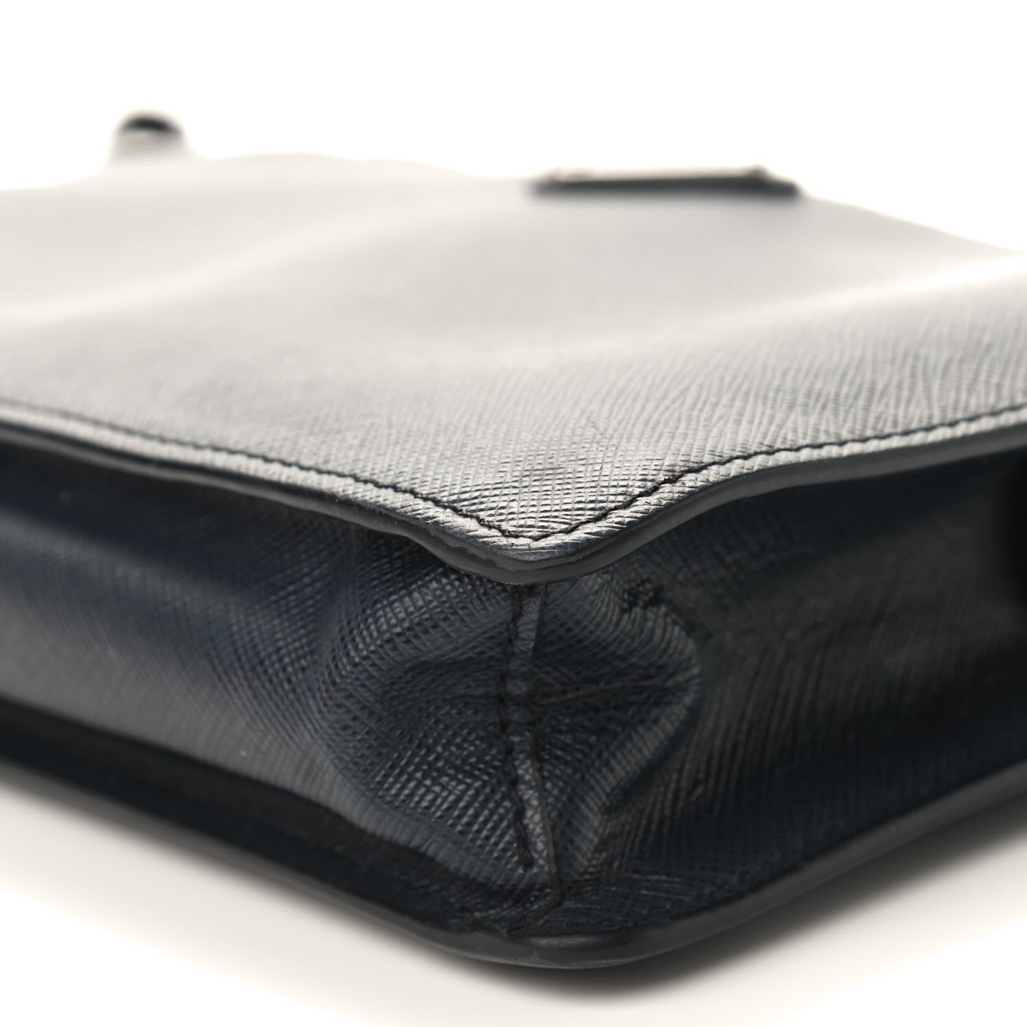 Prada Saffiano Clutch Wristlet Bag Navy 8 of 8