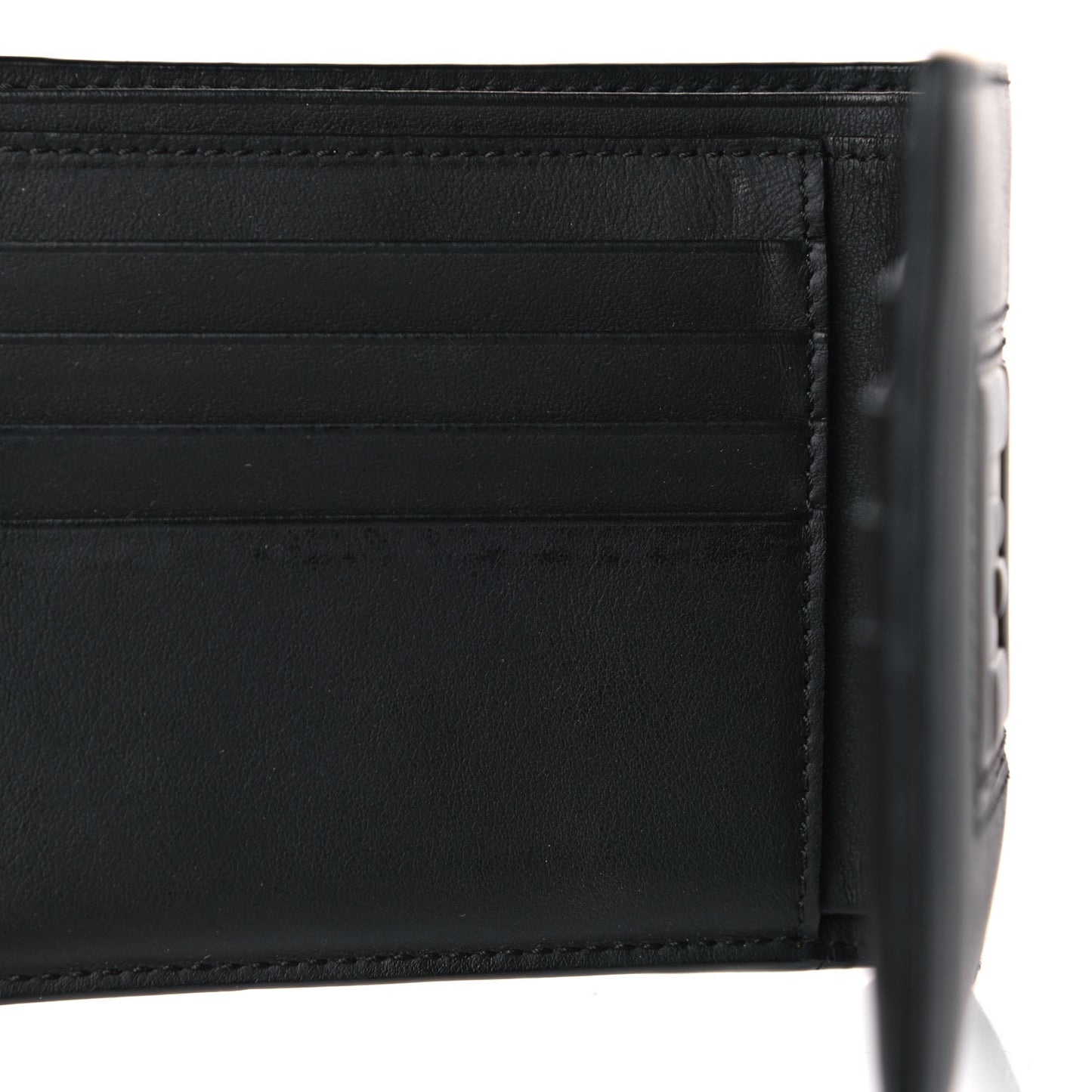 Vitello Liberty Bi-Color FF 1974 Embossed Inlay Bi-Fold Wallet Black