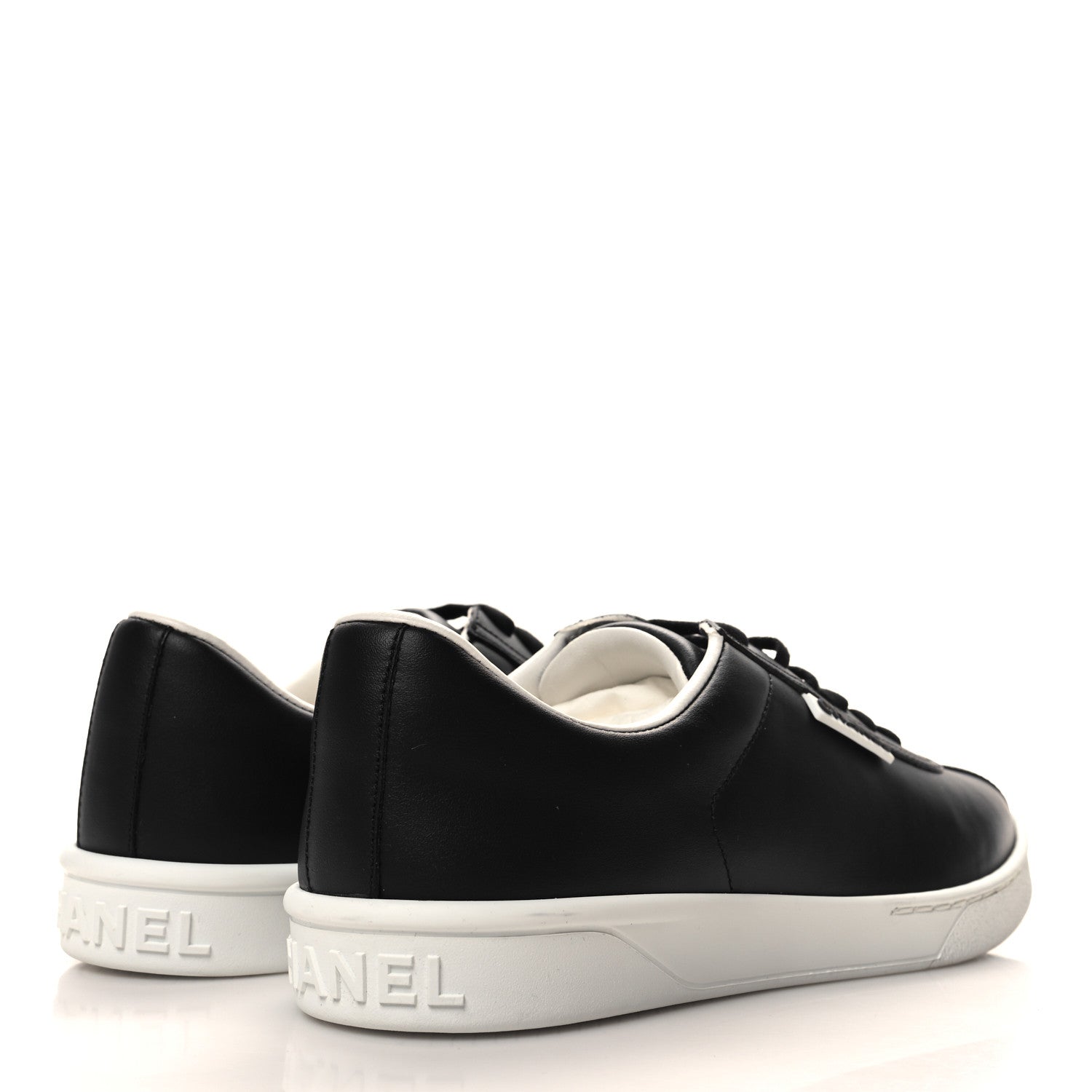 Chanel Calfskin CC Womens Sneakers 39 Black 4 of 8