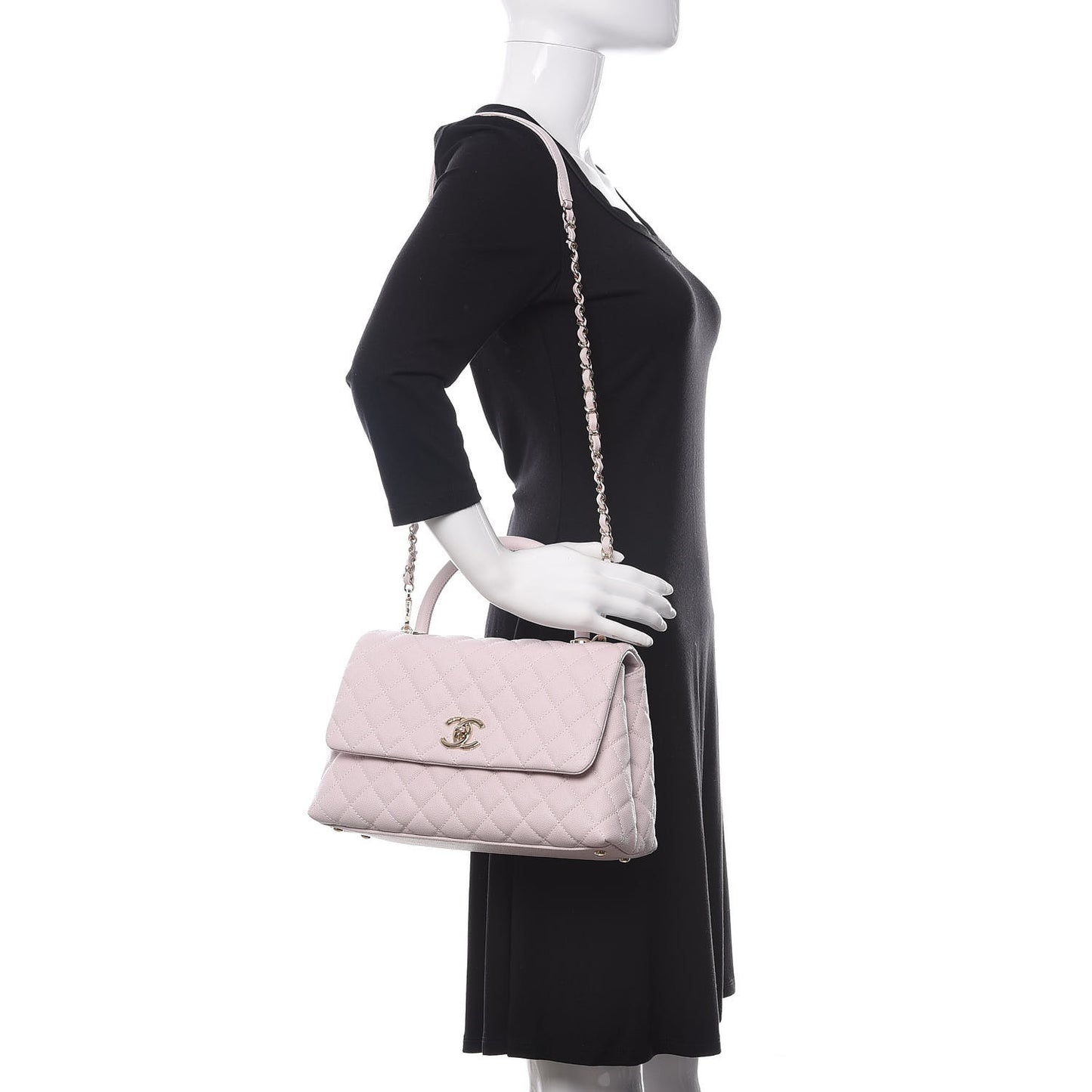 Caviar Quilted Small Coco Handle Flap Lilas Lilac