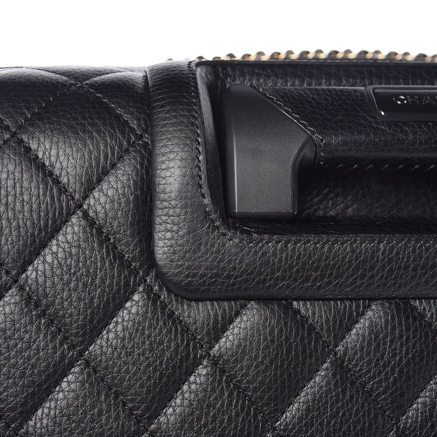 Calfskin Quilted Coco Case Trolley Black