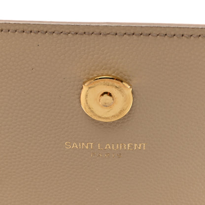 Saint Laurent Grain De Poudre Medium Monogram Kate Satchel Nude Powder 6 of 19