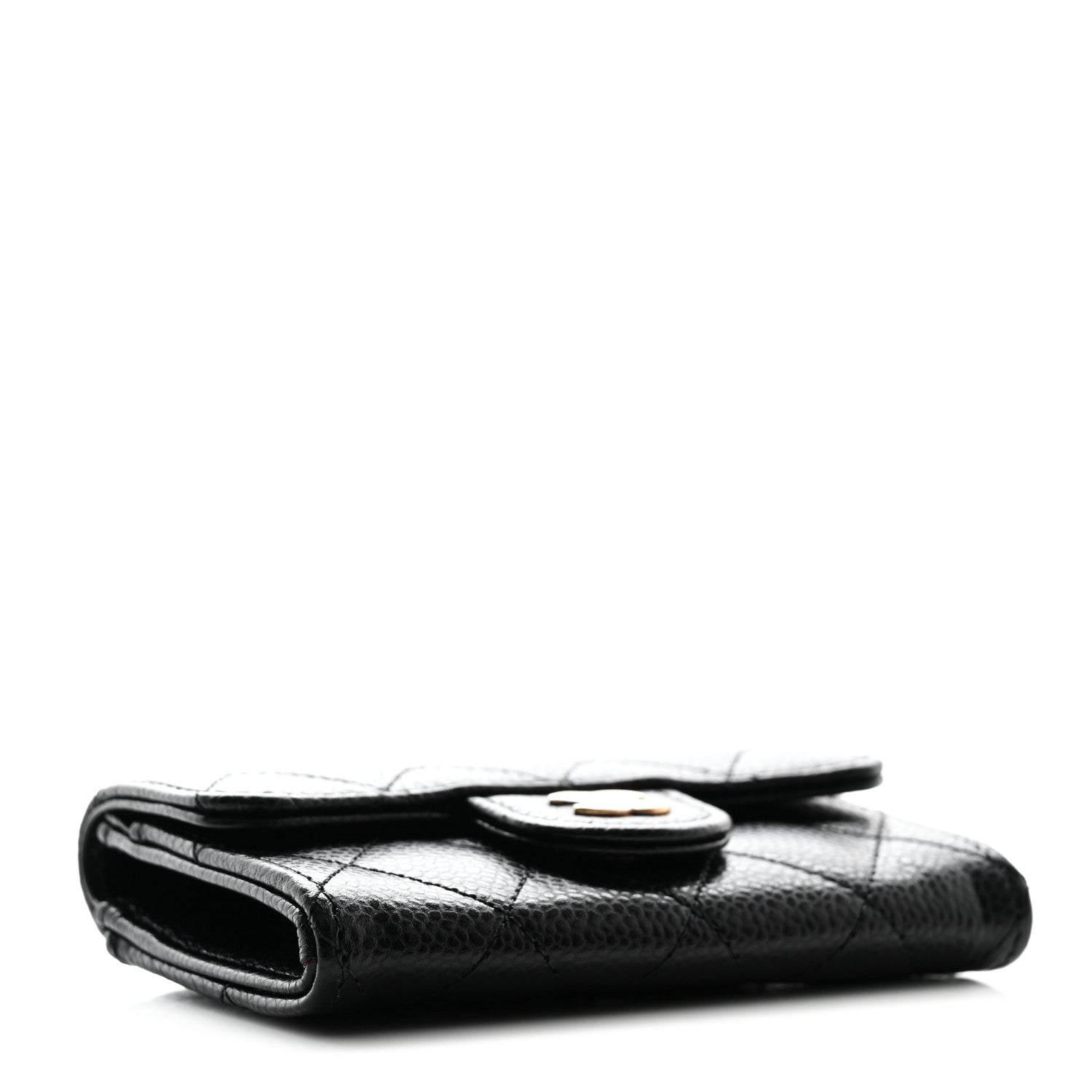Chanel Caviar Quilted Flap Card Holder Wallet Black 4 of 10