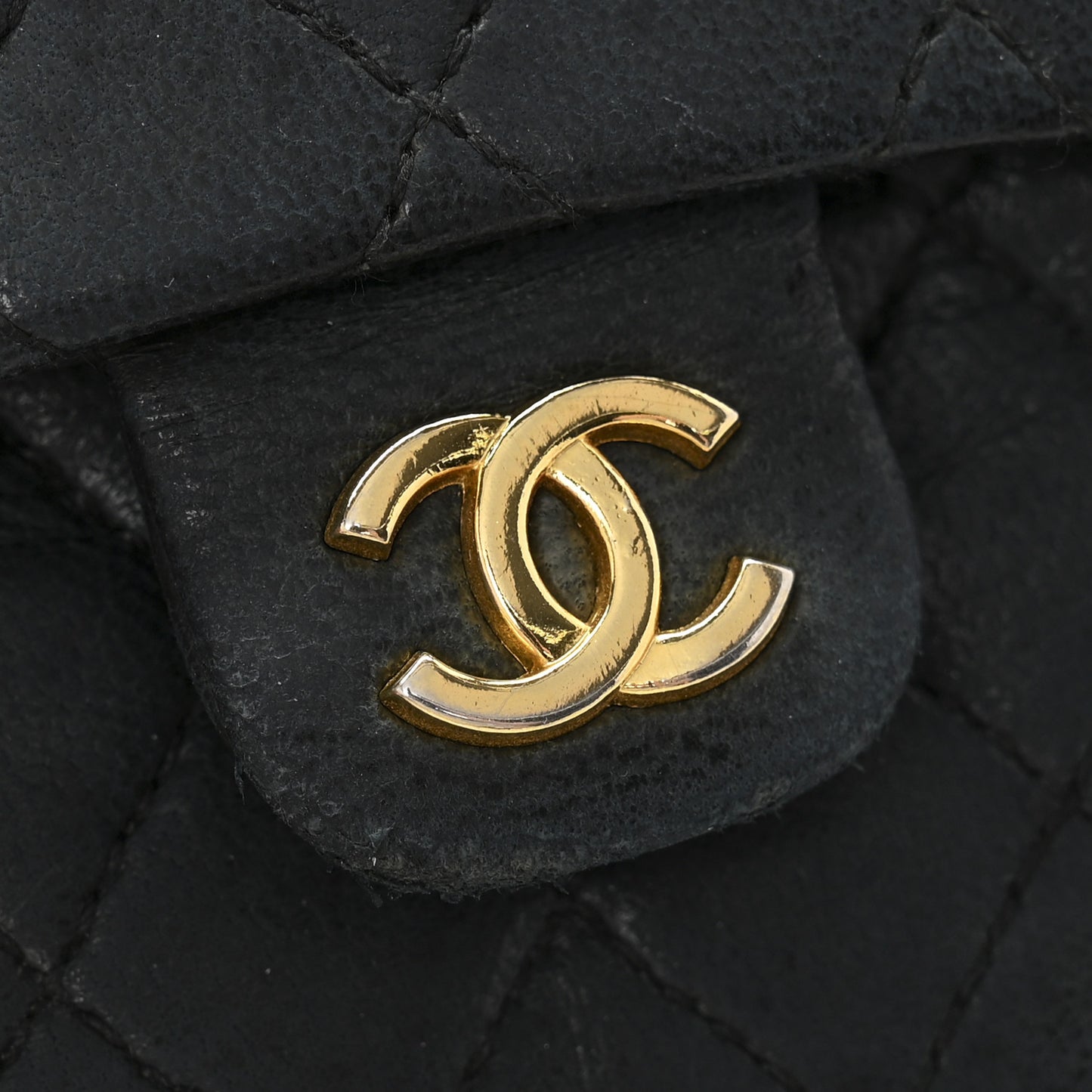 Lambskin Quilted Mini Flap Belt Bag Charm Black Black