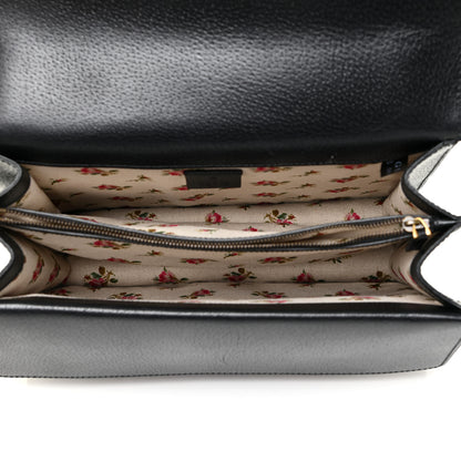 Gucci Calfskin Web Floral Embroidered Medium Dionysus Shoulder Bag Black 5 of 16