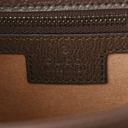 Gucci GG Supreme Monogram Textured Dollar Calfskin Web Small Ophidia Padlock Top Handle Bag Beige Ebony New Acero 6 of 10