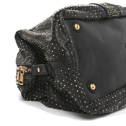 Saint Laurent Calfskin Rock Studded Easy Sac Black 9 of 11
