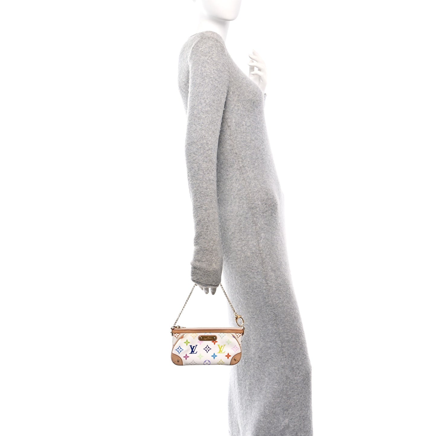 Monogram Multicolor Pochette Milla MM White