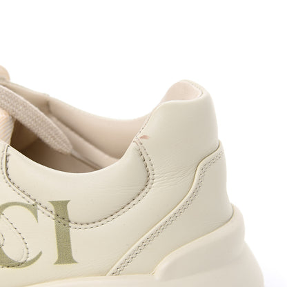 Gucci Calfskin Logo Womens Rhyton Sneakers 39 Ivory 8 of 9