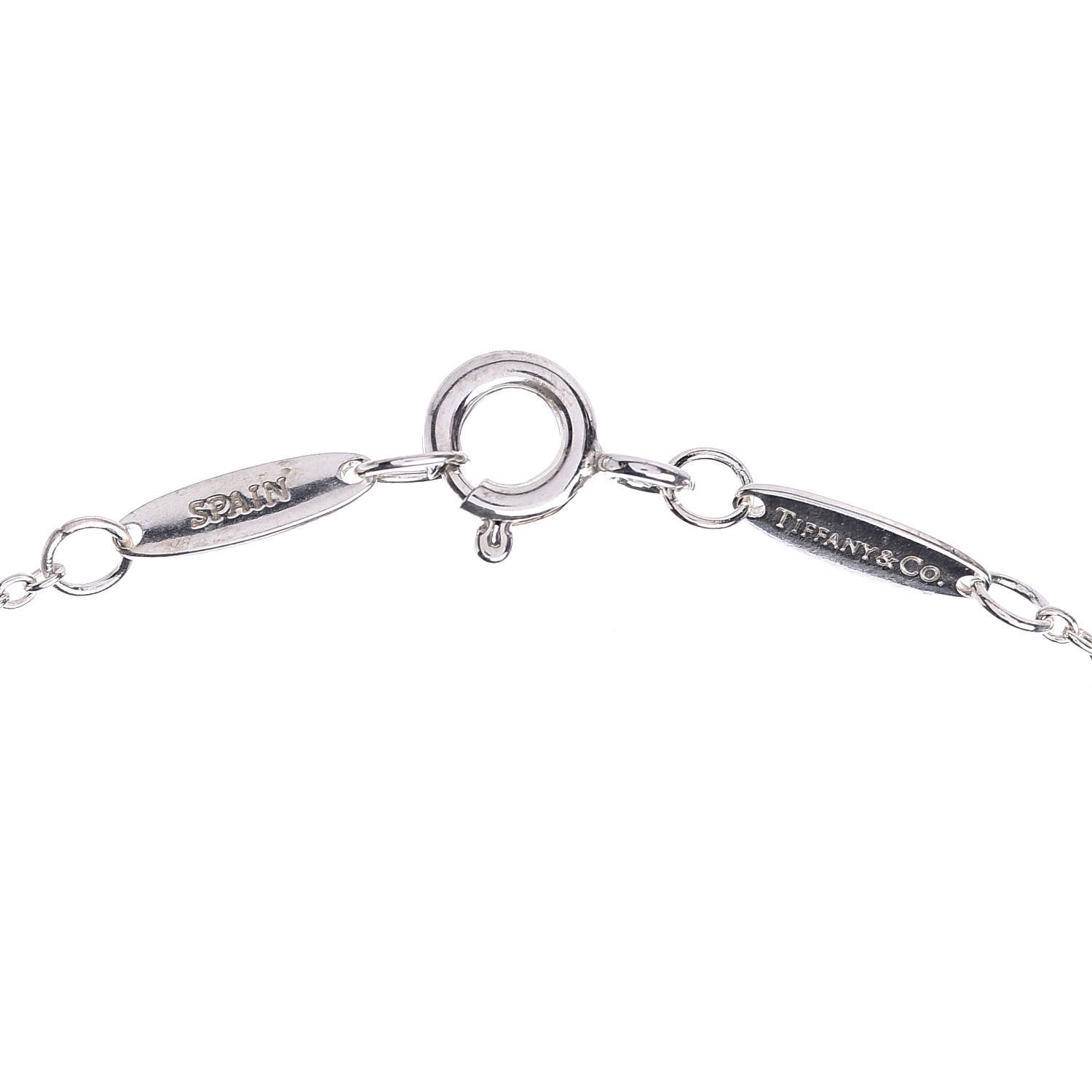 Tiffany Sterling Silver Diamond .03ct Elsa Peretti Diamonds by the Yard Pendant Necklace 6 of 6