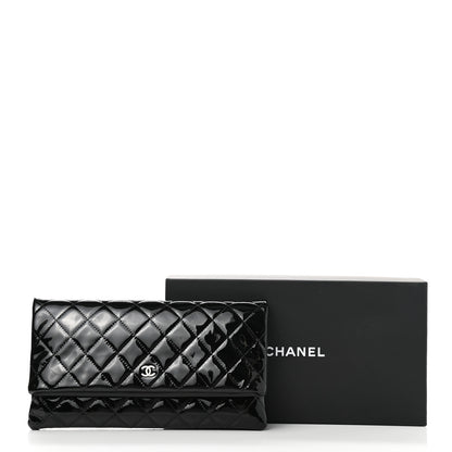 Chanel Patent Calfskin Quilted Beauty CC Clutch Black 7 of 7