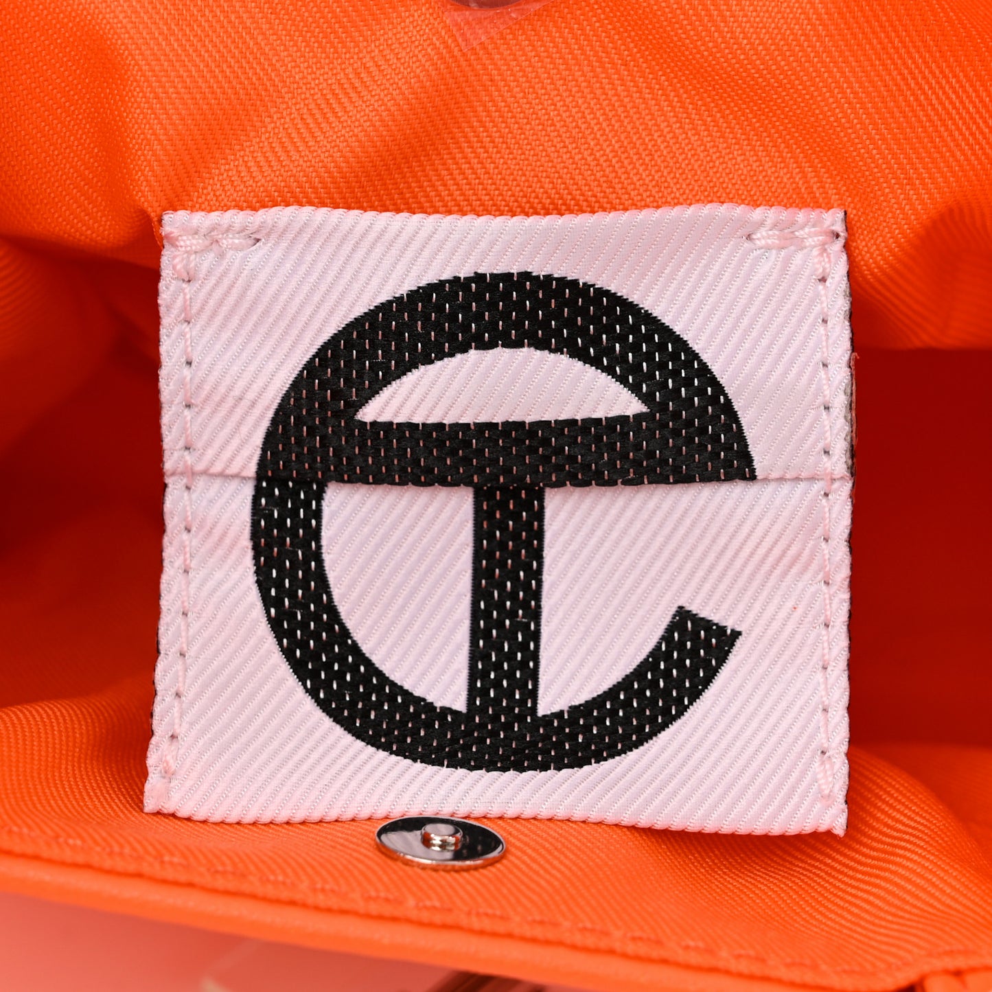 Vegan Leather Small Shopping Bag Orange