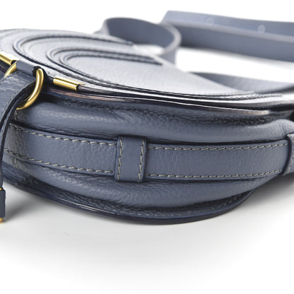 Chloe Calfskin Mini Marcie Round Crossbody Street Blue 7 of 11