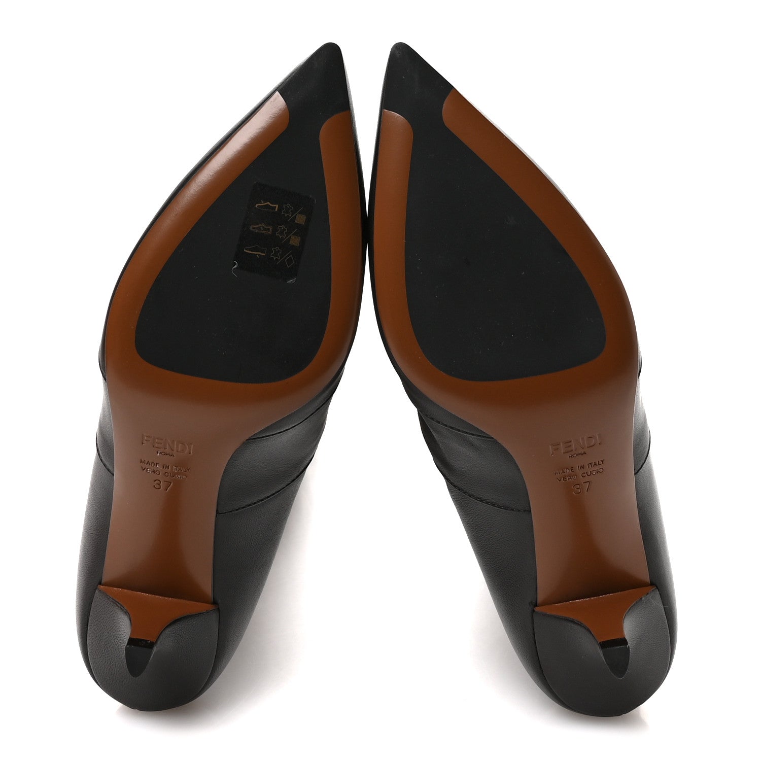 Fendi Nappa Microfiber Fabric FF Rockoko Thigh High Boots 37 Ebano