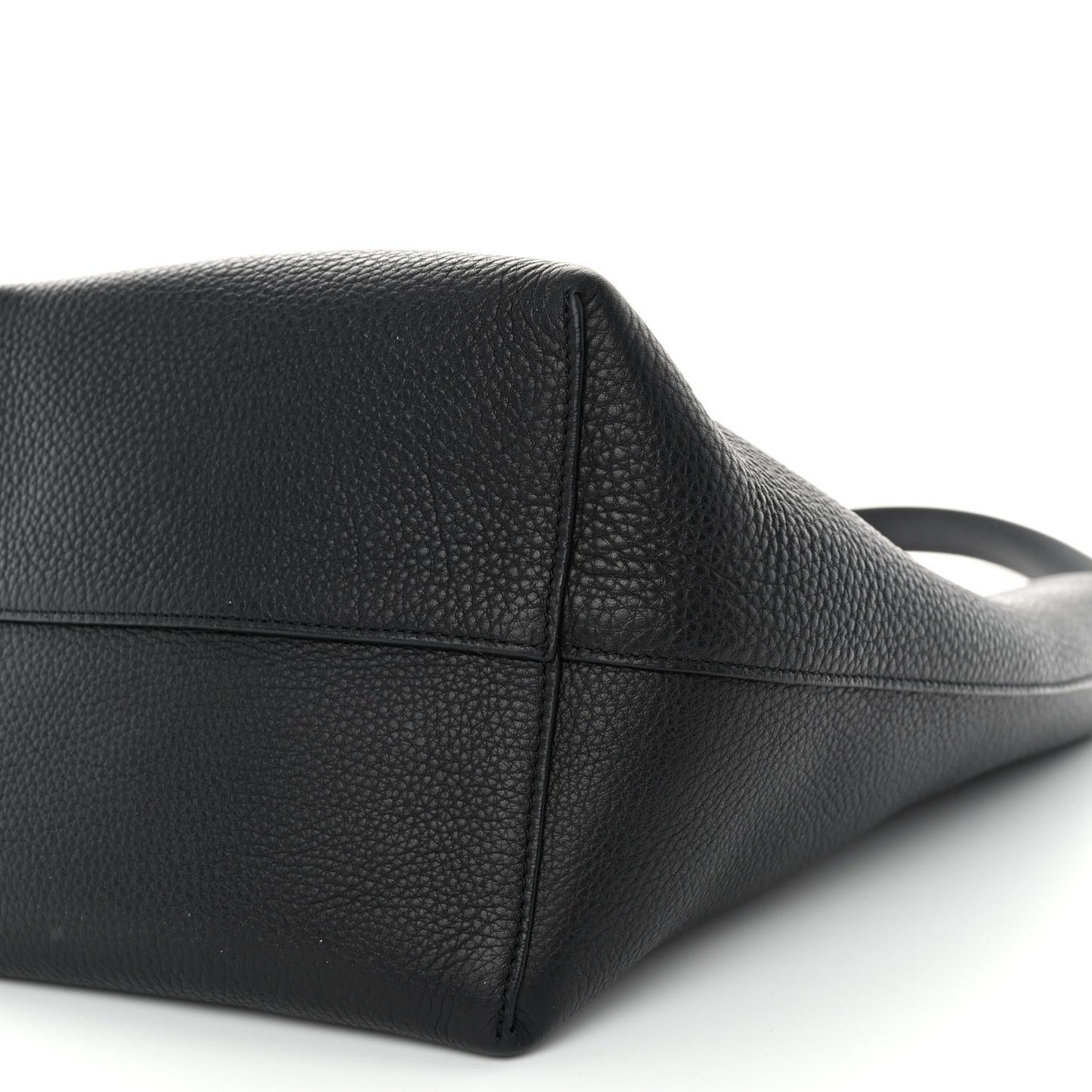 Grained Calfskin Medium N/S Park Tote Black
